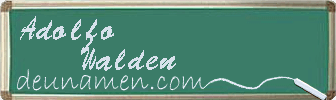 Adolfo Walden Visitenkarte
